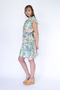 STARKx Summer 2023 Austin Dress Italian Green Print Side