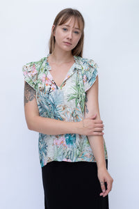 STARKx Summer 2023 Dreamy Top Italian Green Print Front