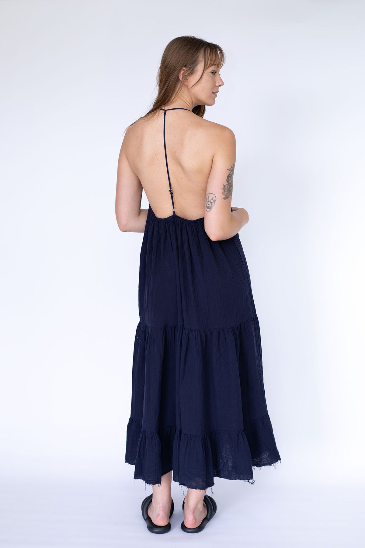 STARKx Summer 2023 Halter Dress Navy Back