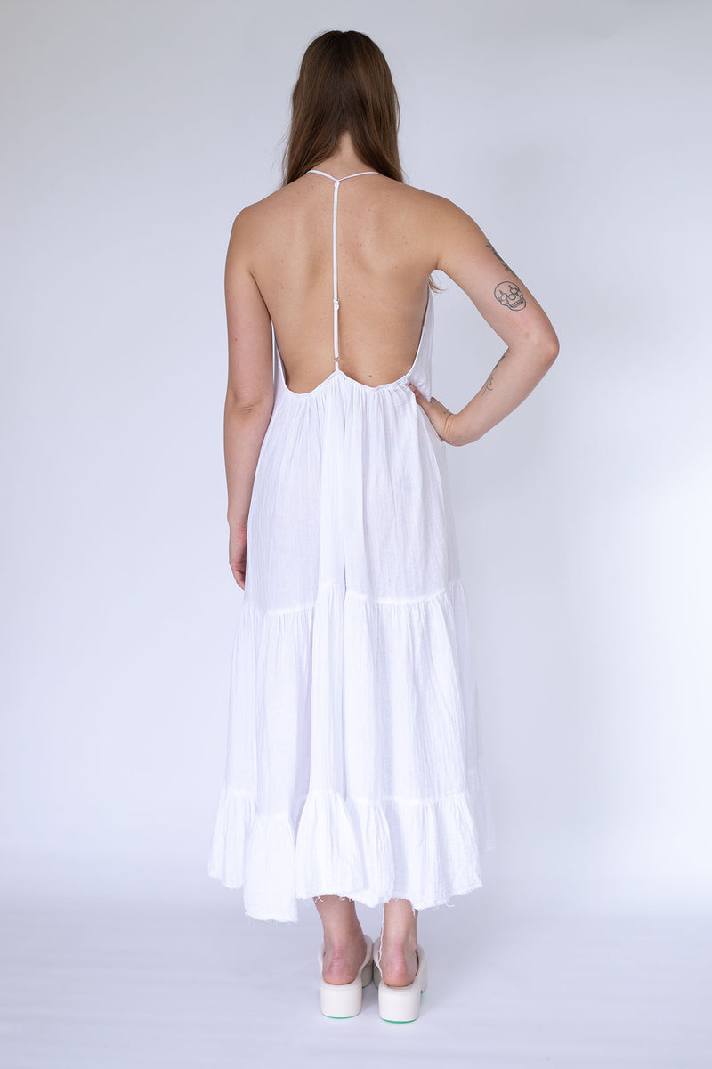 STARKx Summer 2023 Halter Dress White Back