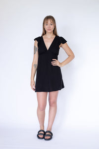 STARKx Summer 2023 Lin Mini Dress Black Front