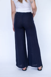 STARKx Summer 23 Pocket Linen Pants Navy Back