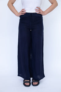 STARKx Summer 23 Pocket Linen Pants Navy Front