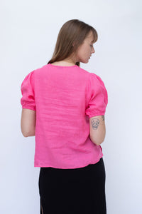 STARKx Summer 2023 Puff Sleeve Top Pinky Back