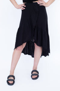 STARKx SU23 Ruffle Skirt Black Front