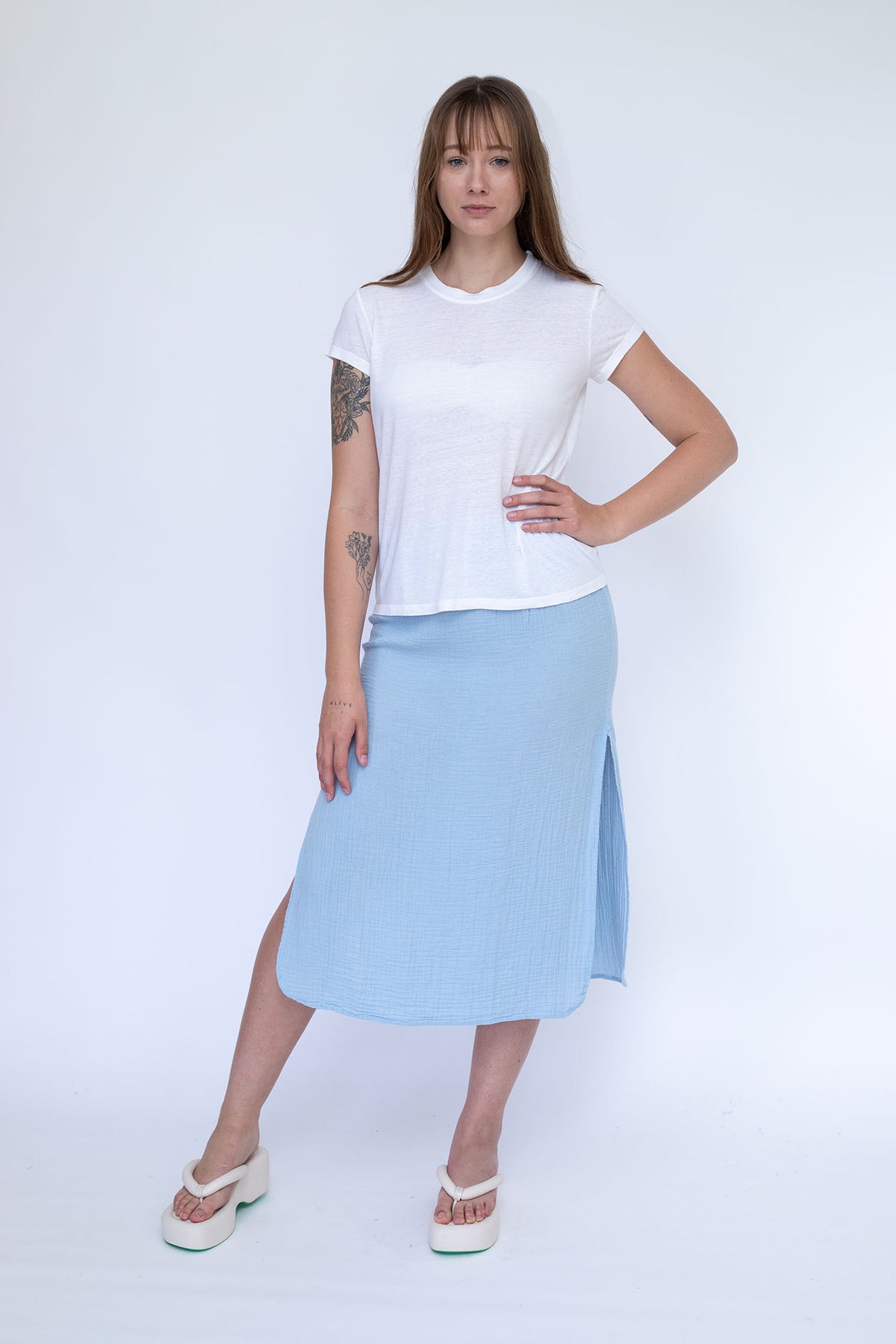 STARKx Summer 2023 Sue Skirt Blue Front