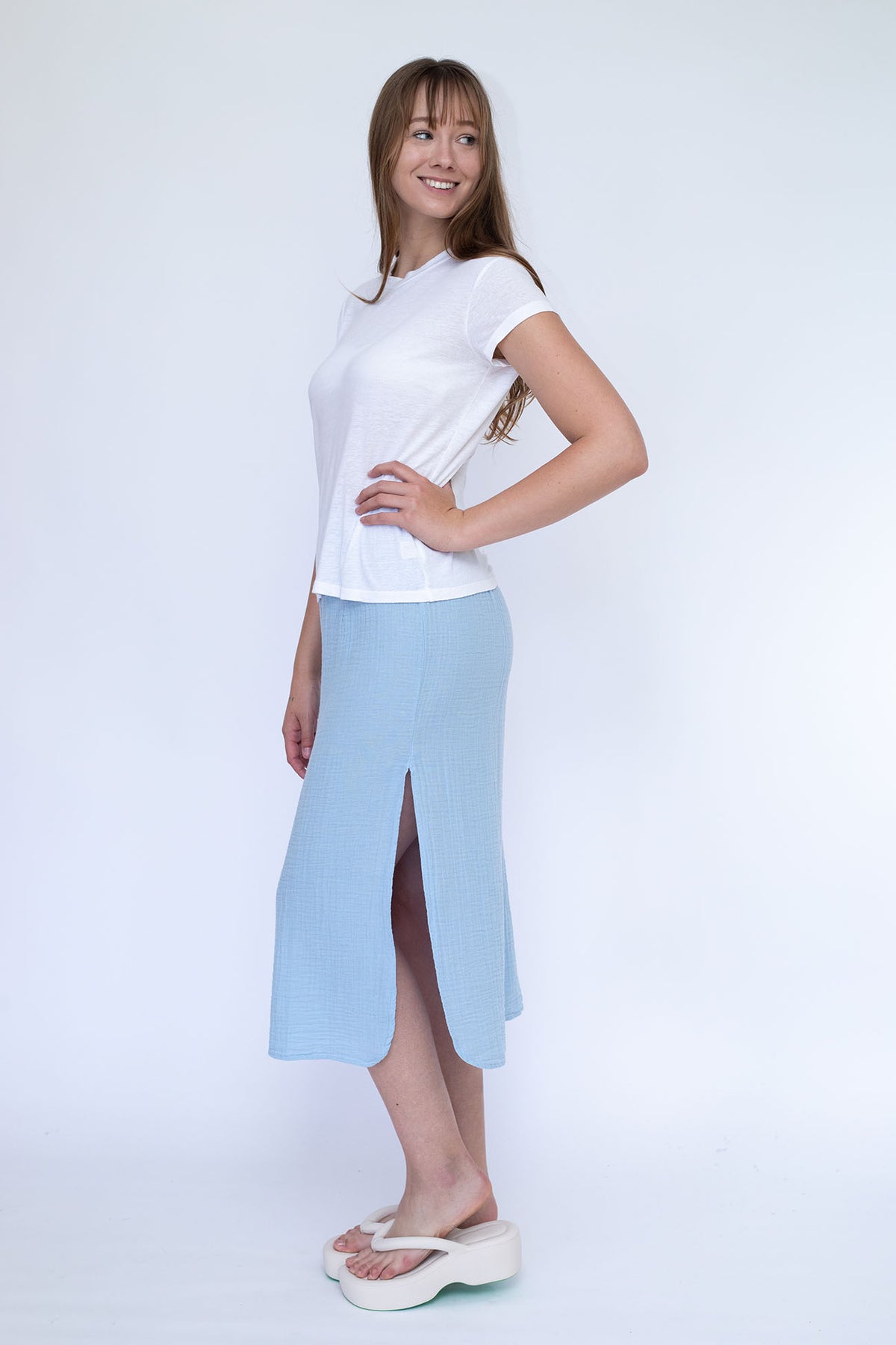 STARKx Summer 2023 Sue Skirt Blue Side