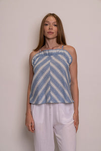Lollie Top - Blue Stripe