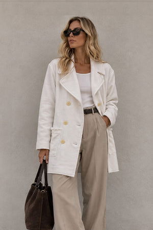 Cordelia Long Jacket - White