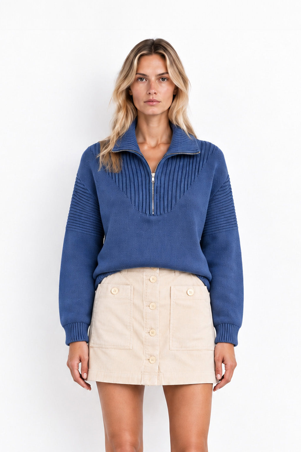 Ziva Sweater - China Blue
