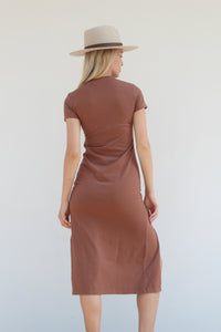 Long Lycra Dress - Bronze